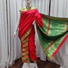 Special 9-Yard Ready-to-Wear Paithani Sarees Redish Pink