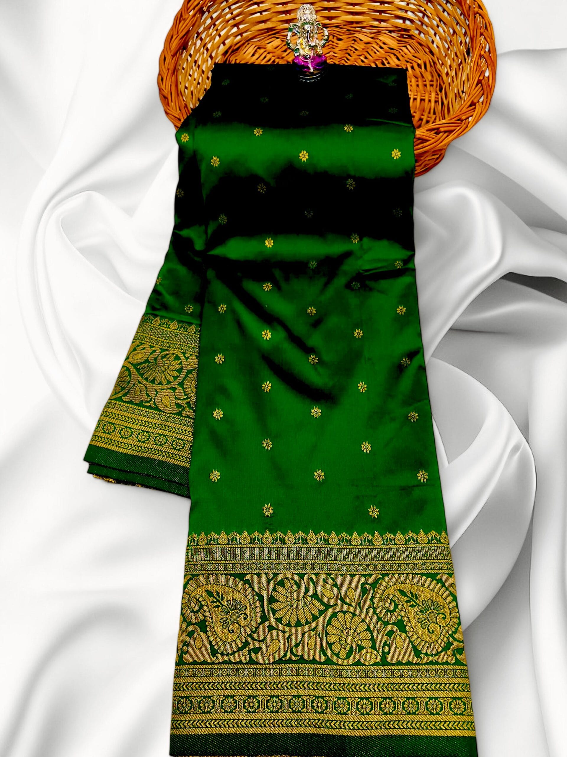 Green Trending Kanjivaram Paithani Real Green Trending Kanjivaram Paithani Real