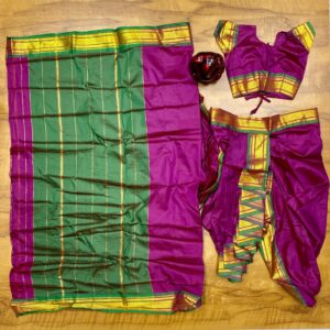 Magenta Mahalaxmi gauri readymade nauvari saree