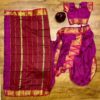 Pink Mahalaxmi gauri readymade nauvari saree