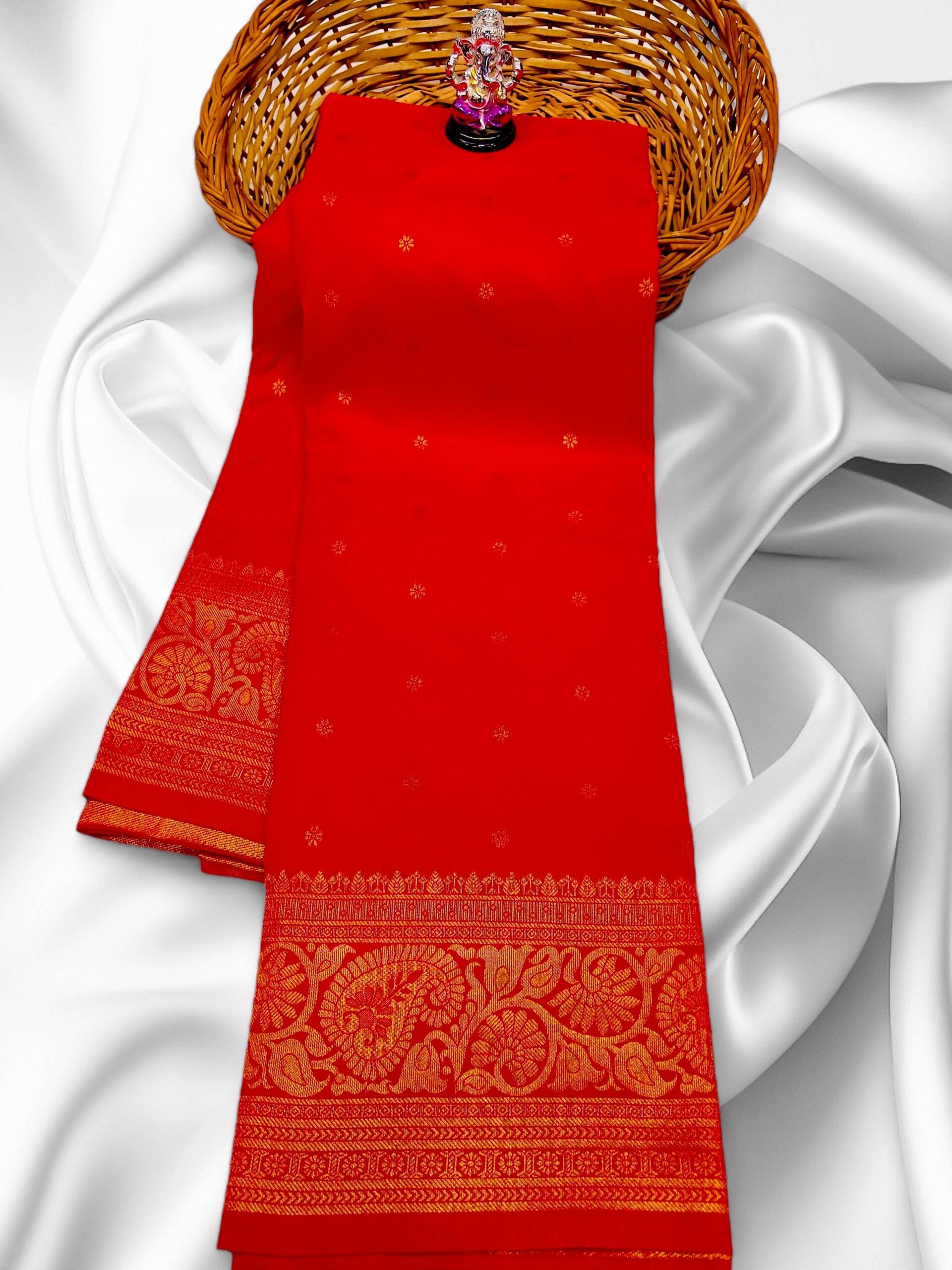 Pinkish Red Trending Kanjivaram Paithani Real Pinkish Red Trending Kanjivaram Paithani Real