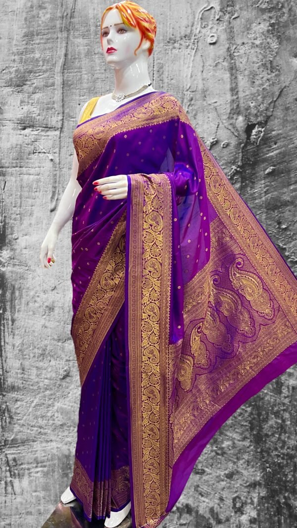 Purple Trending Kanjivaram Paithani Ref