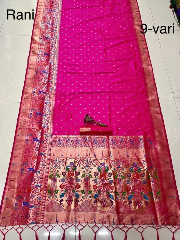 Rani 9 Yard Kanchivaram Pethani Silk Saree