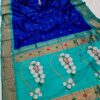 Nath Pallu Chandrakor Paithani Blue Rama