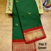 Navratri Special Kadiyal Chandrakor Paithani Green (2)