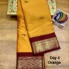 Navratri Special Kadiyal Chandrakor Paithani Orange (2)