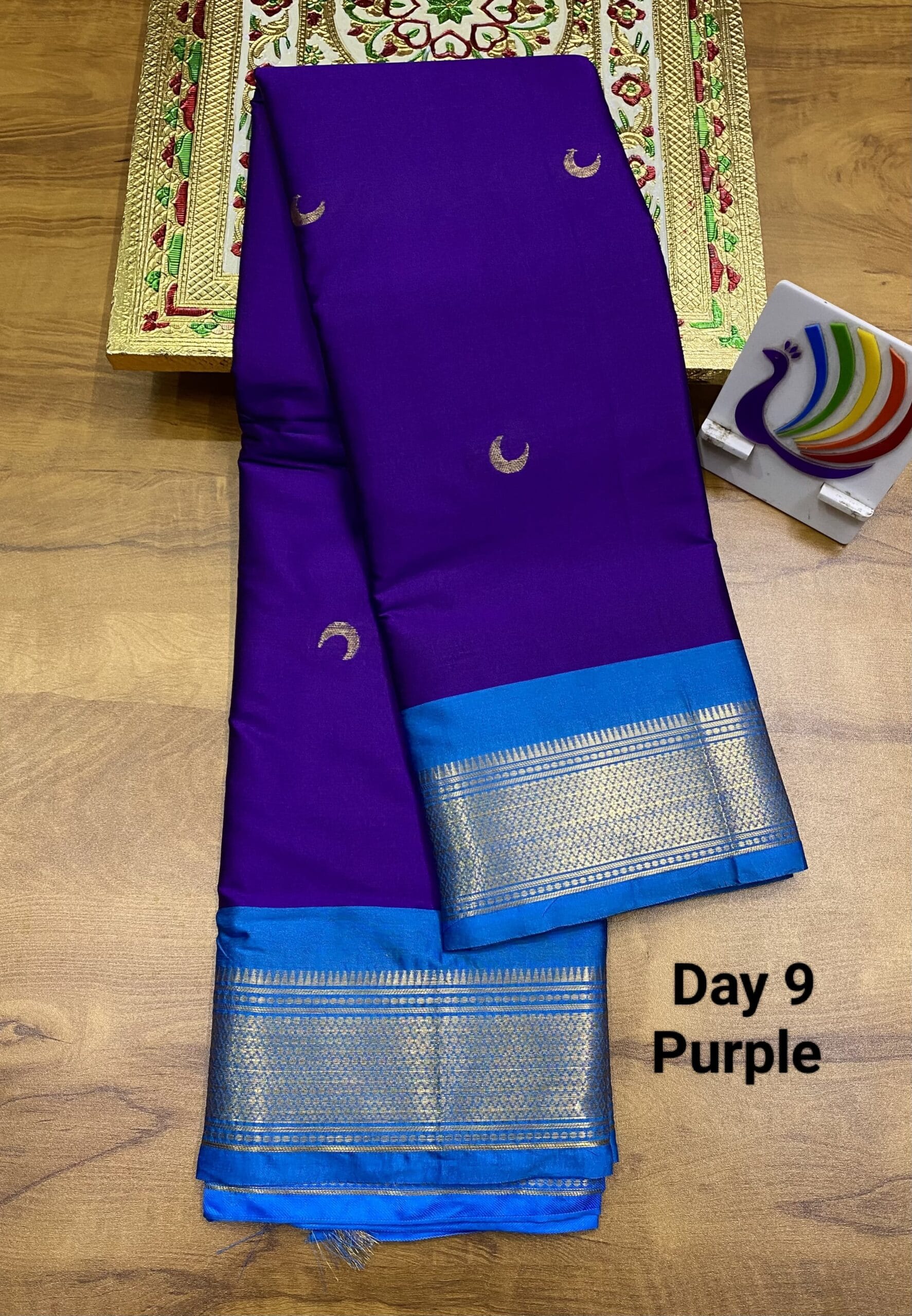 Navratri Special Kadiyal Chandrakor Paithani Purple (2)