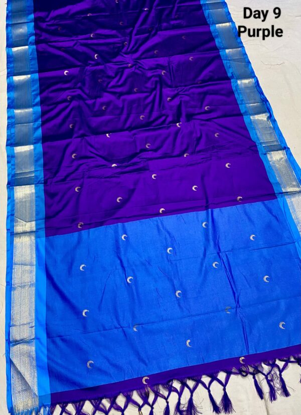 Navratri Special Kadiyal Chandrakor Paithani Purple