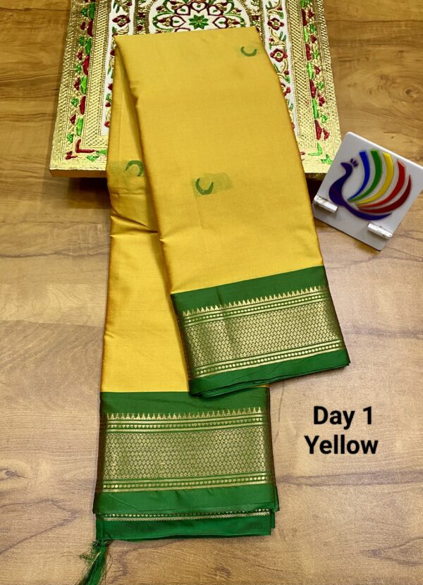 Navratri Special Kadiyal Chandrakor Paithani Yellow (2)