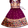 Magenta Paithani Lehenga Front