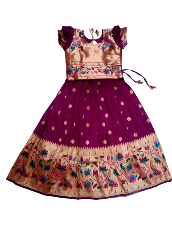 Magenta Paithani Lehenga Front