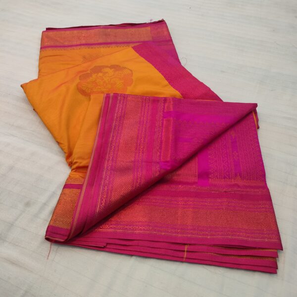 Yellow 10 Var Banglore Paithani Silk Saree