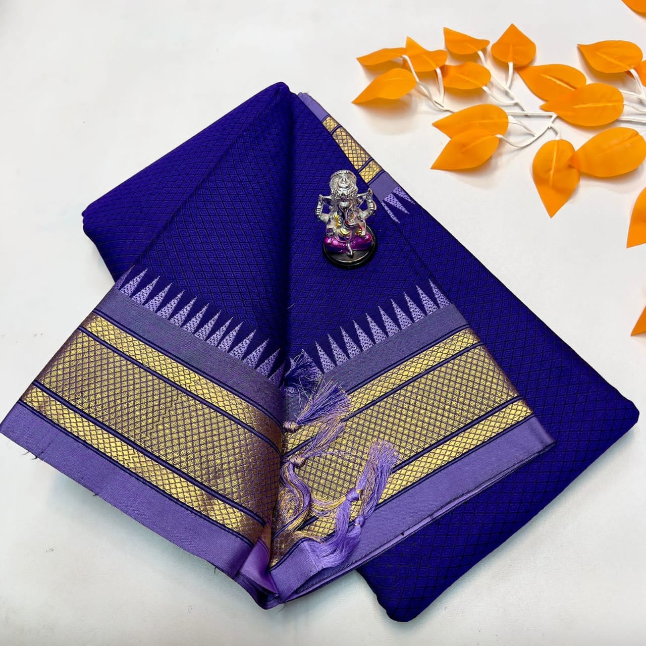 Katki Khan Paithani Saree Blue Katki Khan Paithani Saree Blue