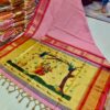 Radhe Krishna Khhan Paithani Baby Pink