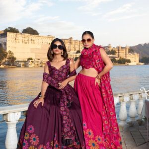 Tussar Silk Floral Print Lehenga Choli