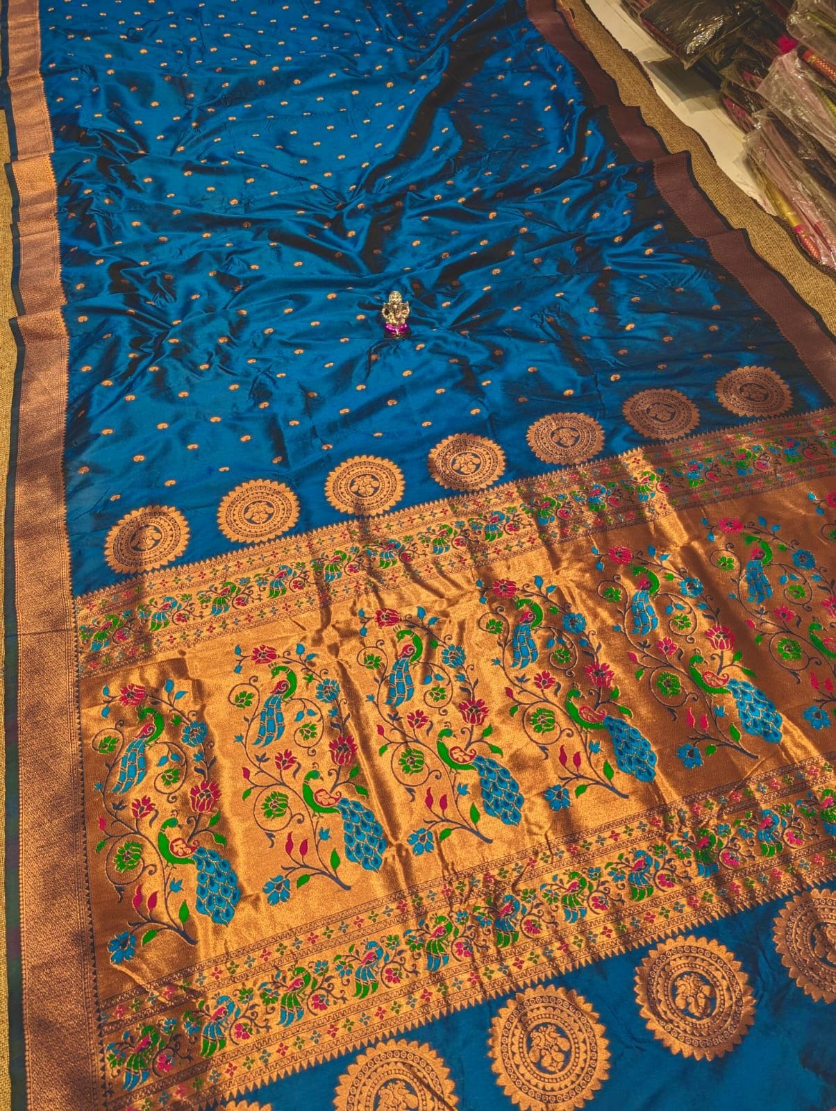 Vedika Soft Silk Paithani CyanBlue Vedika Soft Silk Paithani CyanBlue