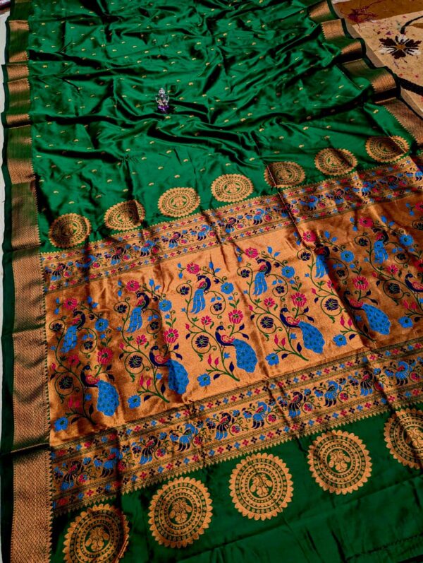 Vedika Soft Silk Paithani Green