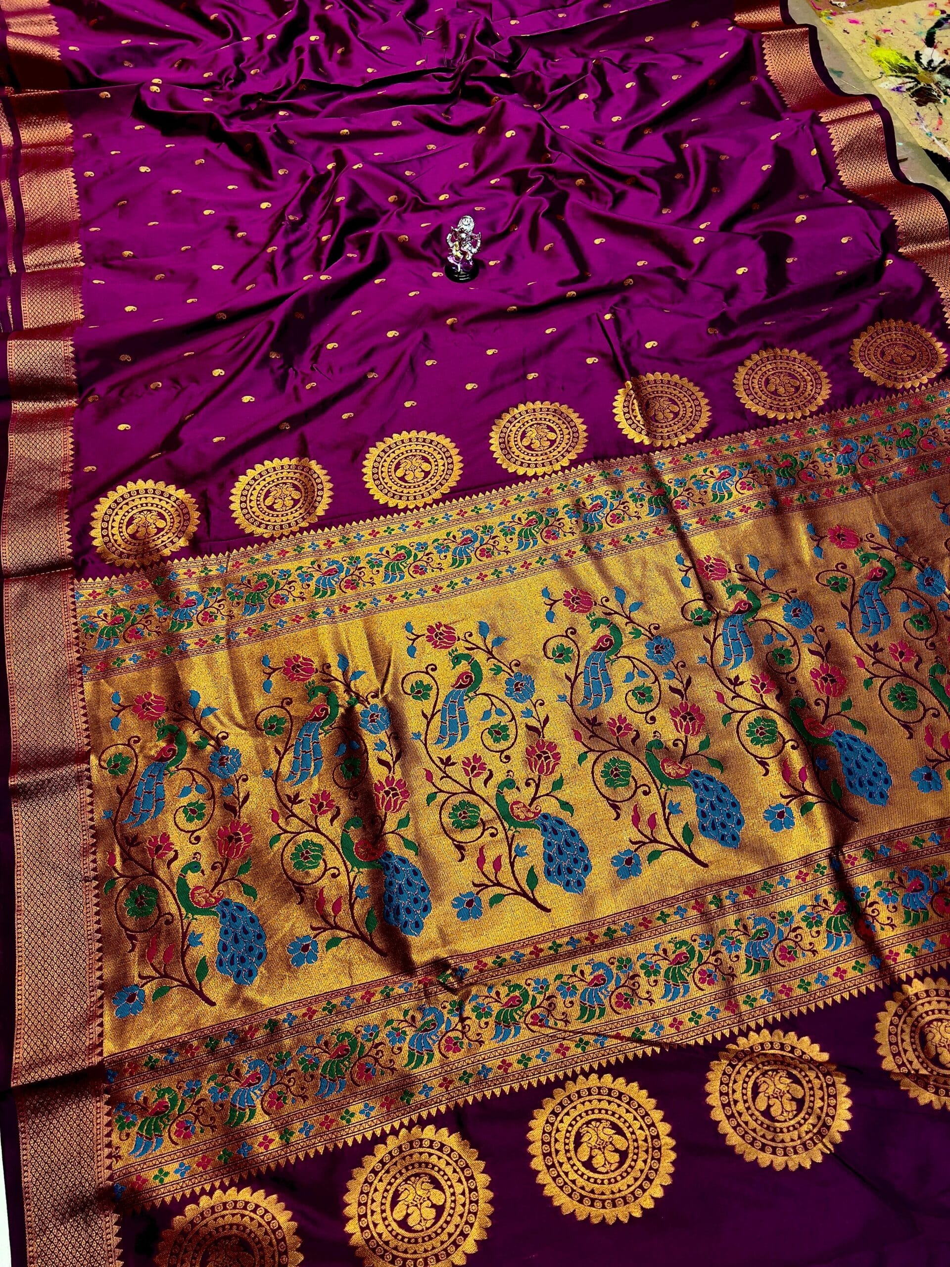 Vedika Soft Silk Paithani Magenta Vedika Soft Silk Paithani Magenta