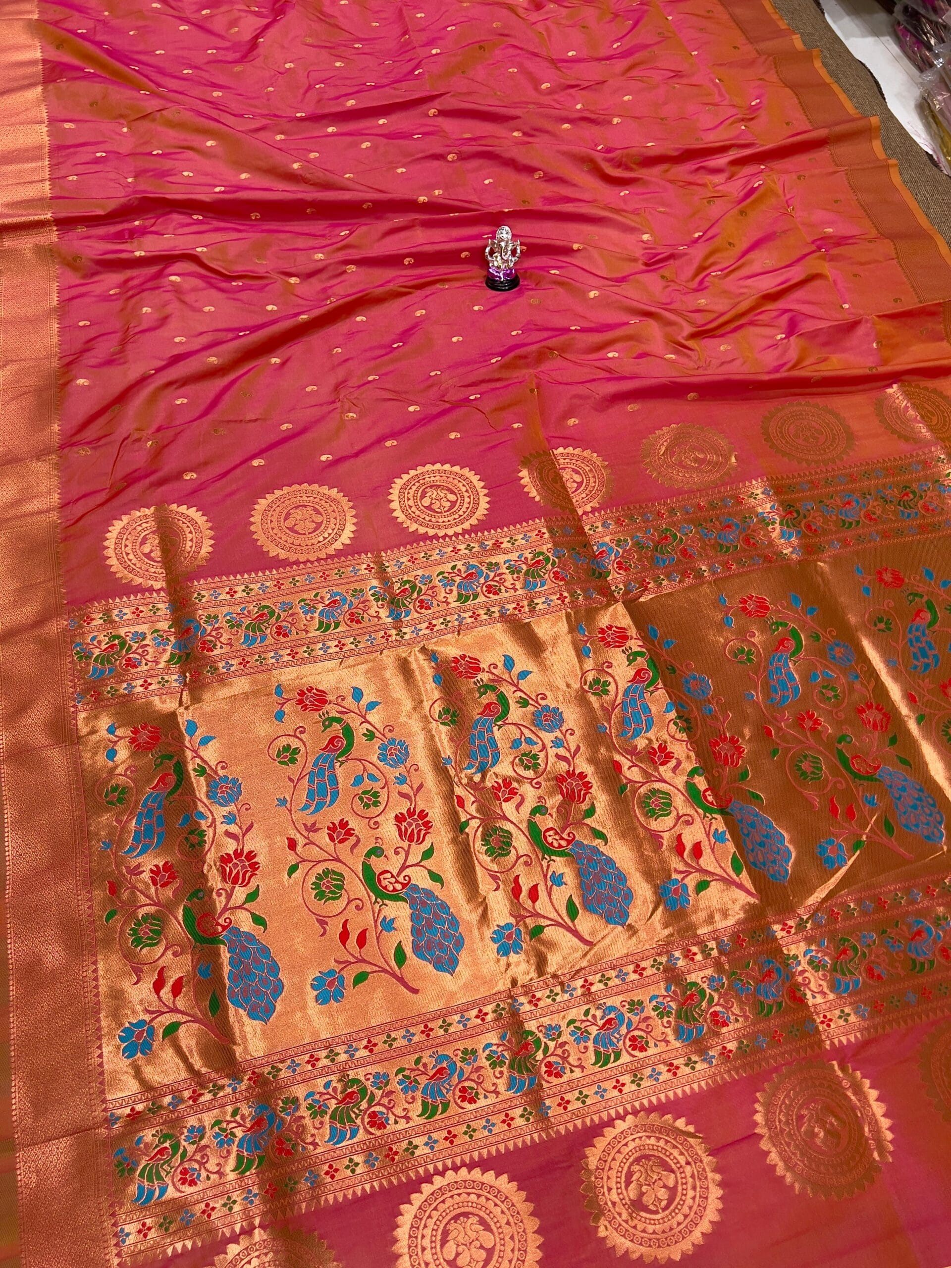 Vedika Soft Silk Paithani Gajri Vedika Soft Silk Paithani Gajri