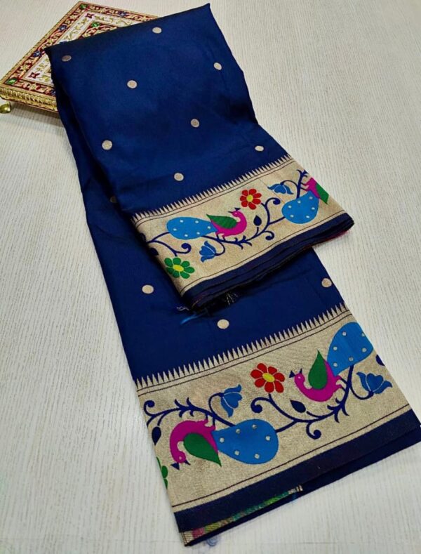 Blue Khushi Brocade Paithani