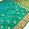 Greenish Cyan Soft Banarasi Silk Saree