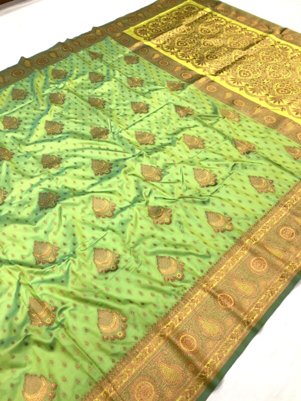 Light Green Soft Banarasi Silk Saree