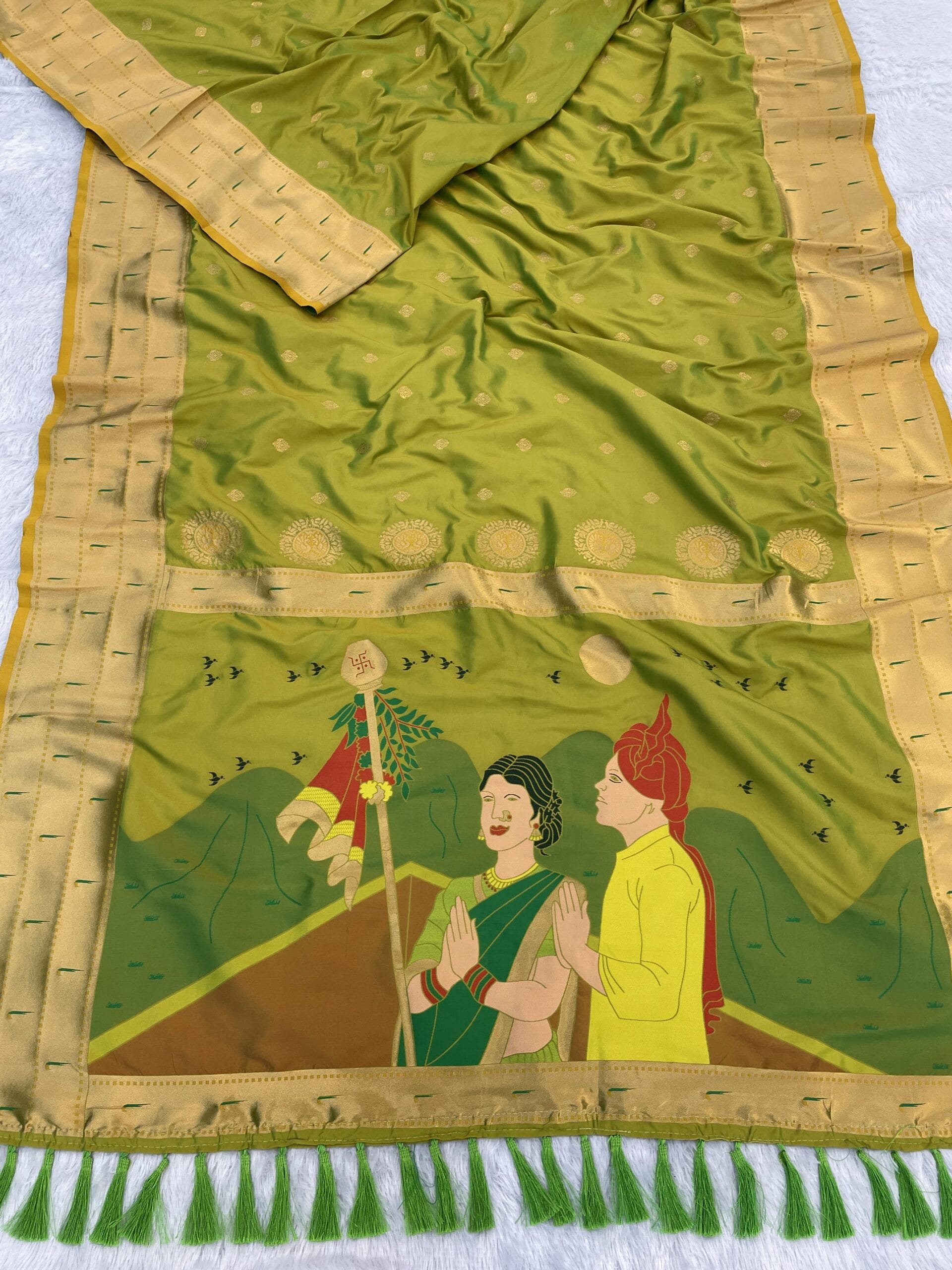 Mehendi Gudi Padwa Special Saree Mehendi Gudi Padwa Special Saree