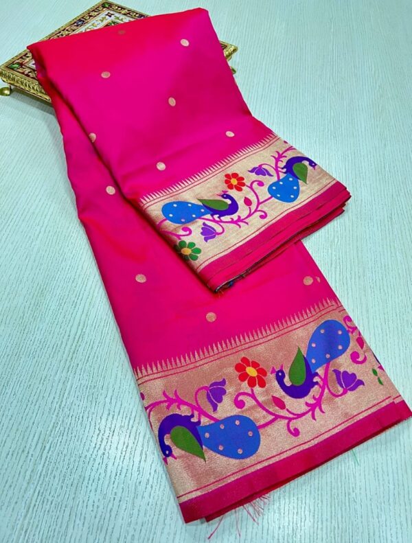 Pink Khushi Brocade Paithani