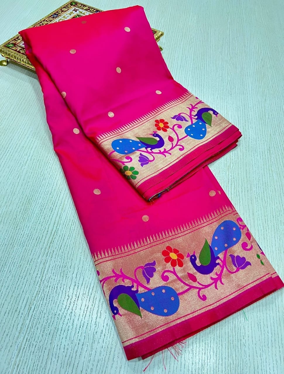 Pink Khushi Brocade Paithani Pink Khushi Brocade Paithani