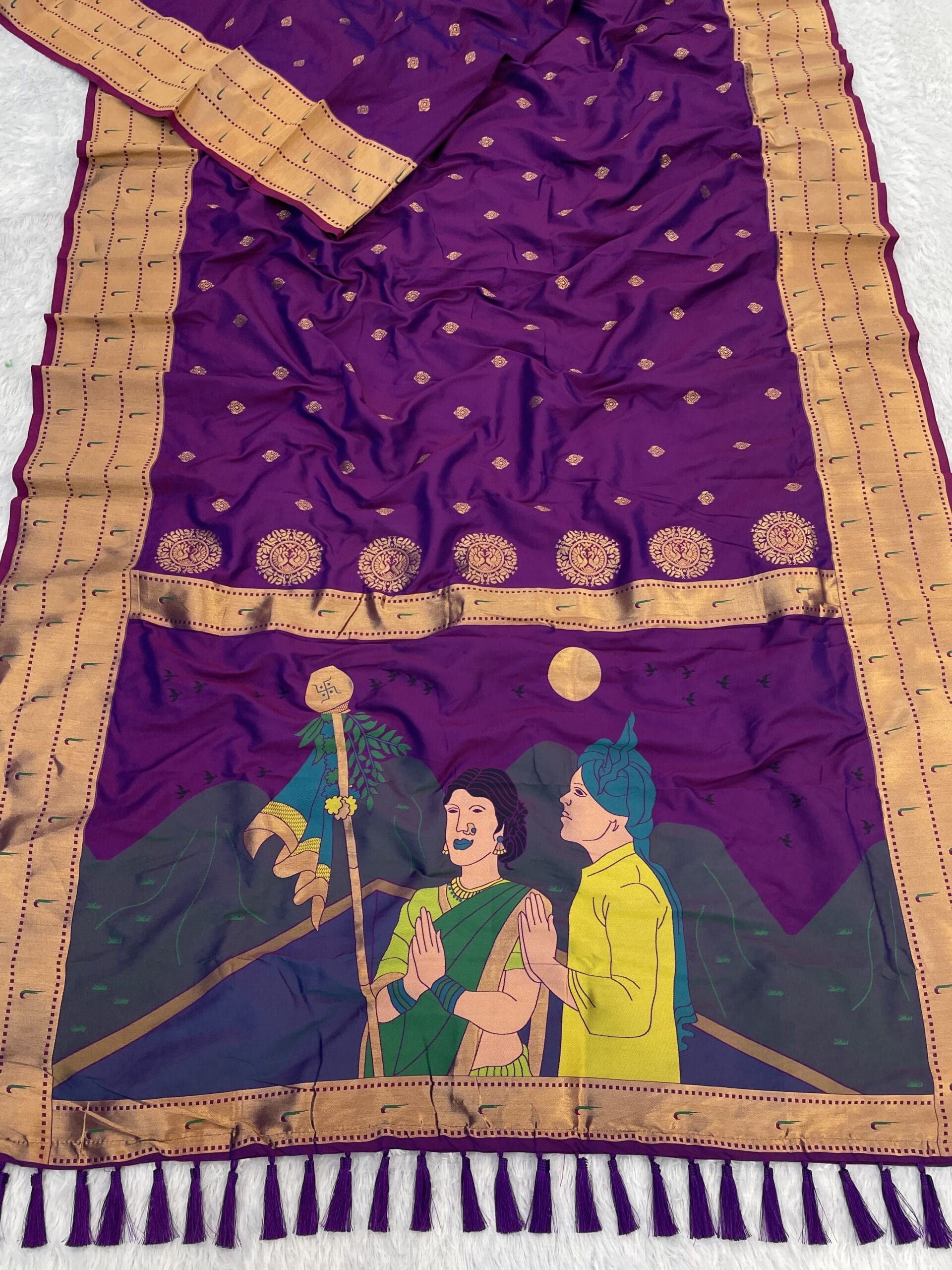 Purple Gudi Padwa Special Saree Purple Gudi Padwa Special Saree