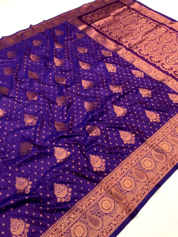 Purple Soft Banarasi Silk Saree