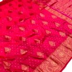 Elegant Soft Banarasi Silk Saree with Copper Zari Work