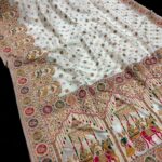 Rajwadi Pashmina Silk Saree – Handwoven Elegance