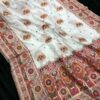 White Soft Rajwadi Pashmina Silk Saree DN 1004