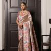 Wine Fancy Paithani Saree Front