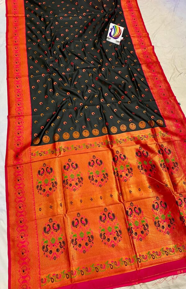 Chandrakor Brocade Paithani Black (2)