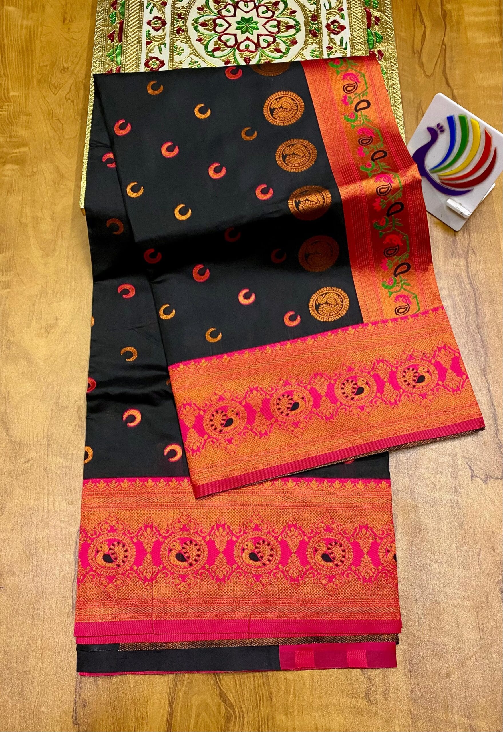 Chandrakor Brocade Paithani Black Chandrakor Brocade Paithani Black