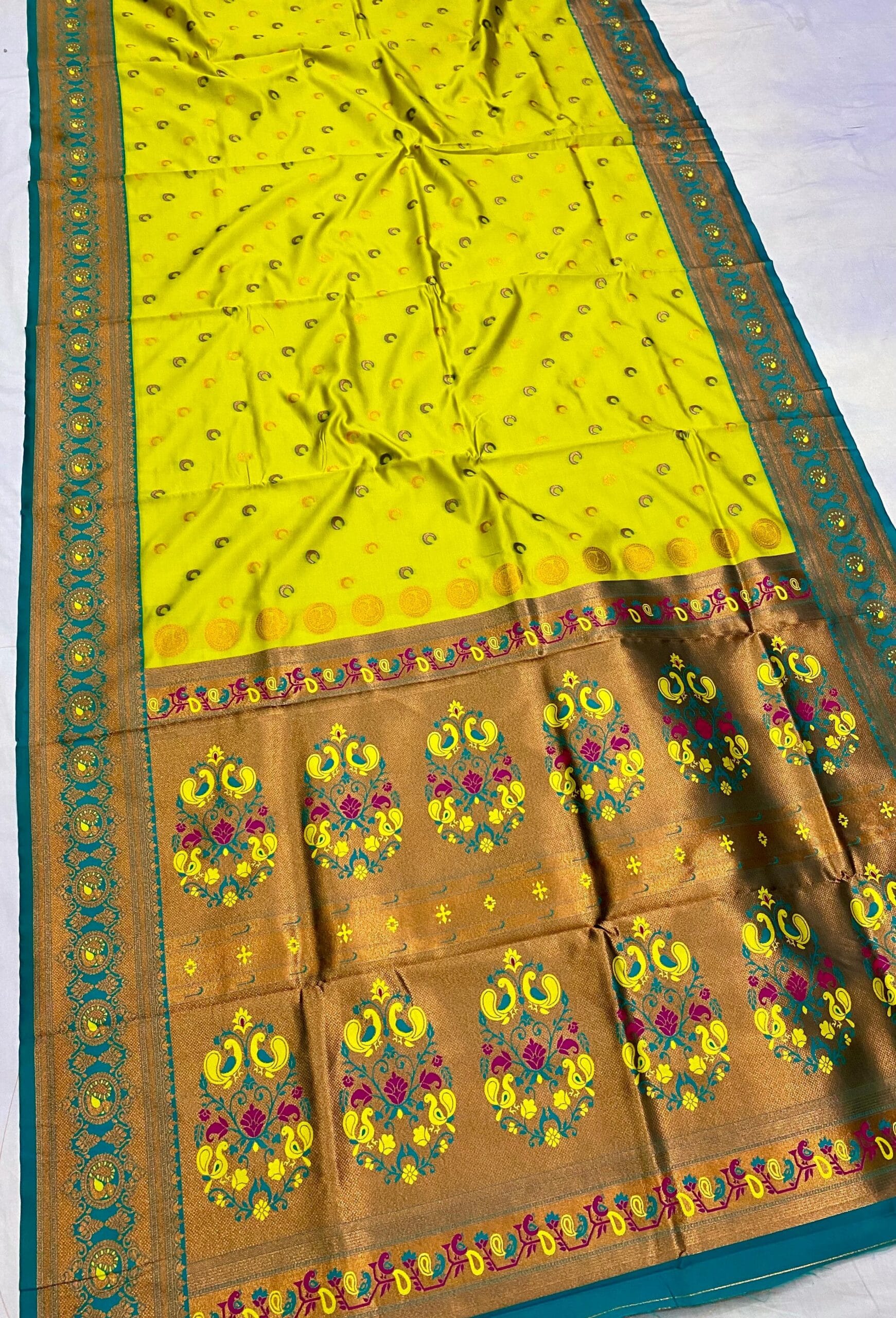 Chandrakor Brocade Paithani Yellow Chandrakor Brocade Paithani Yellow