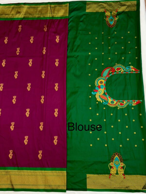 Mayuri Kadiyal Paithani Red-Purple Green BP