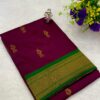 Mayuri Kadiyal Paithani Red-Purple Green S