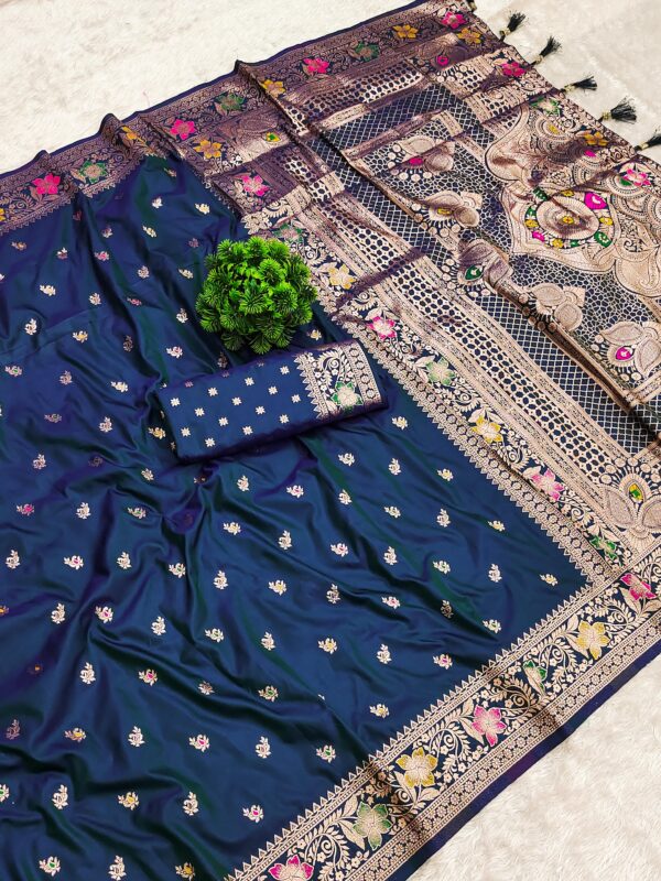 Soft Banarasi silk saree Blue