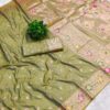Soft Banarasi silk saree Mehendi