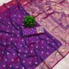 Soft Banarasi silk saree Purple