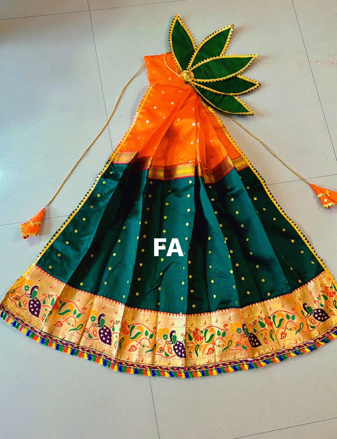 Trending Designer Gudi Vastra Green Trending Designer Gudi Vastra Green