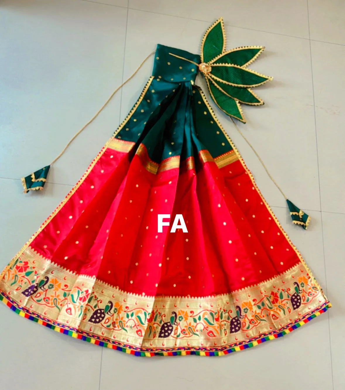Trending Designer Gudi Vastra Purple Red