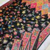 Designer Cotton Paithani Saree Black Long