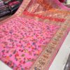 Designer Cotton Paithani Saree Pink Long