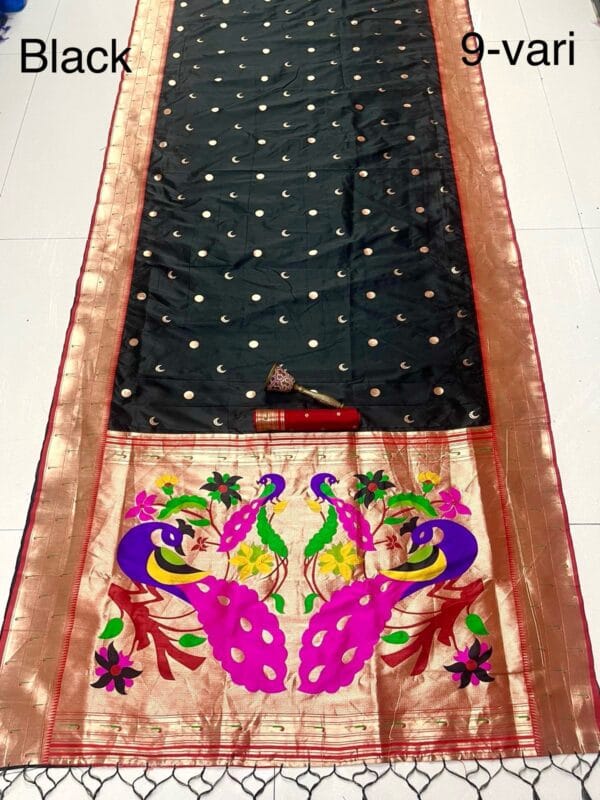 Nauvari Saree A Royal Blend Black