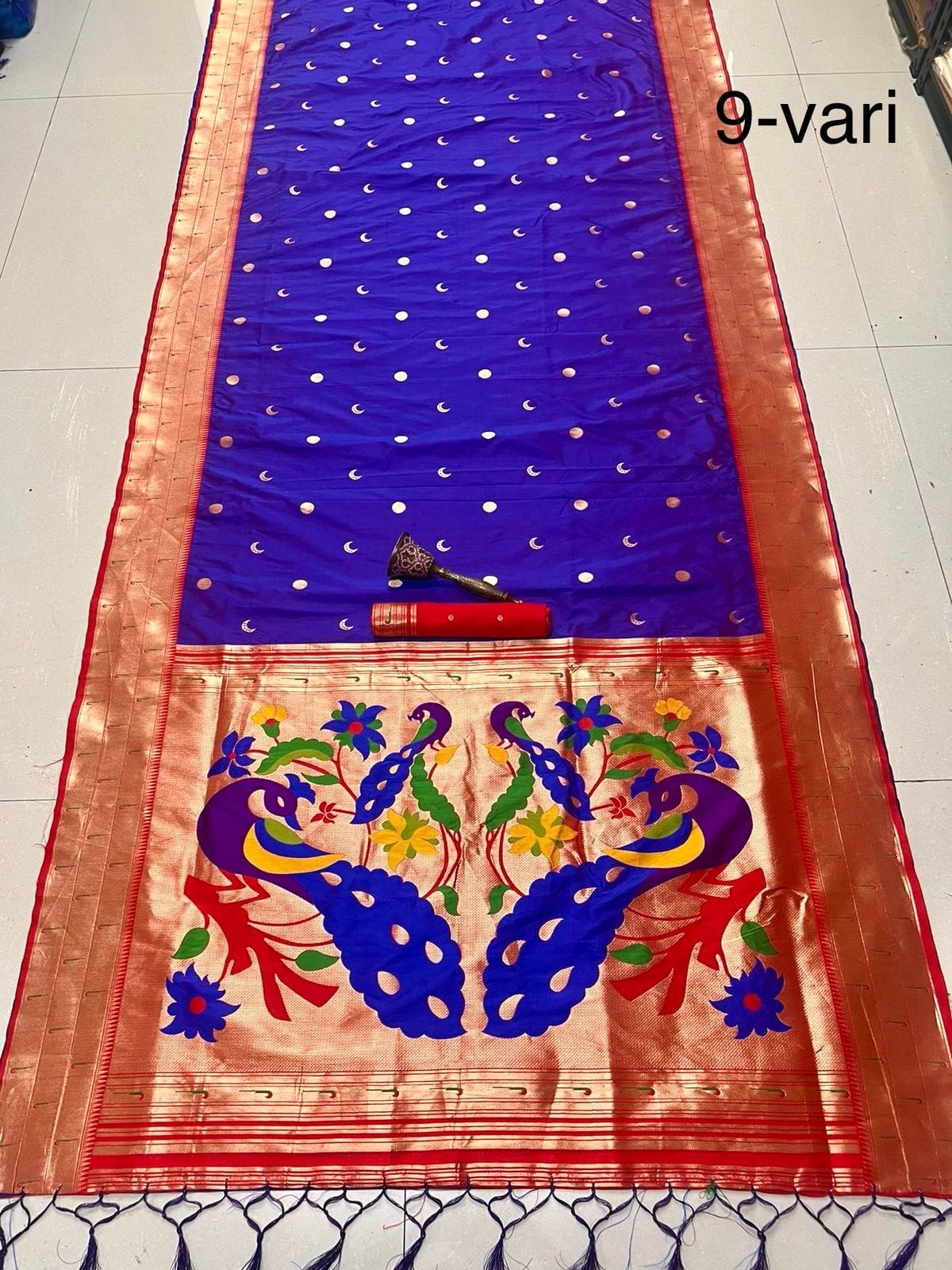Nauvari Saree A Royal Blend Blue Nauvari Saree A Royal Blend Blue