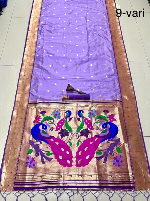 Nauvari Saree A Royal Blend Light Blue
